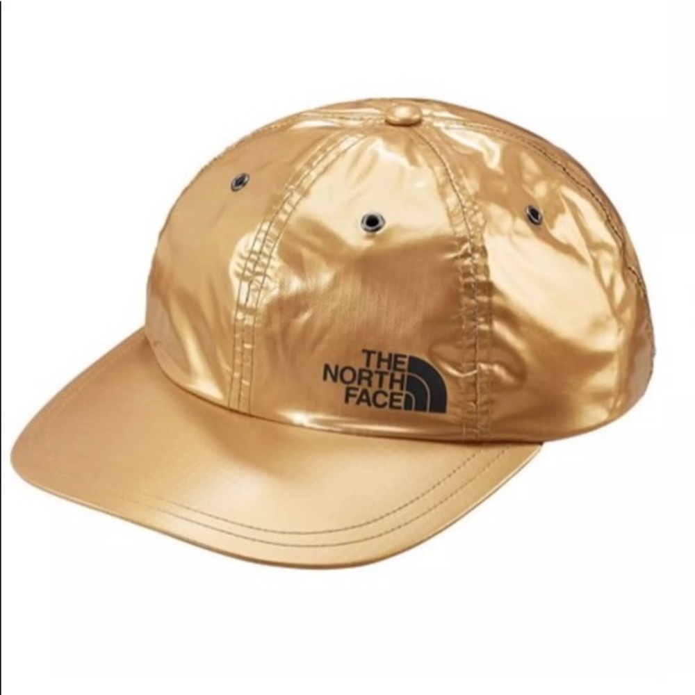 Supreme The North Face Metallic 6-Panel Gold hat